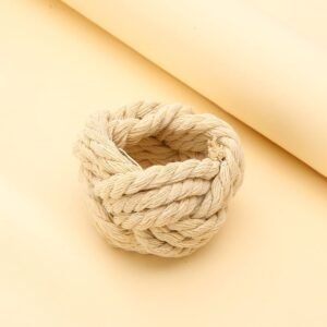 SET DE 4 ANILLOS DE SERVILLETA BEIGE / JA2447 / FS006