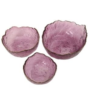 BOWL VIDRIO SET X3 MORADO / JA2506 /FS006