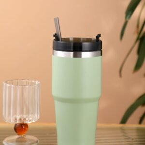 VASO TÉRMICO VERDE CON SORBETE / JA2821-GREEN / FS006