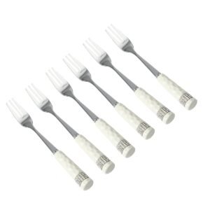 JUEGO DE CUCHARAS PLATEADAS CON PERLAS 6 PCS / JA3067 / FS006