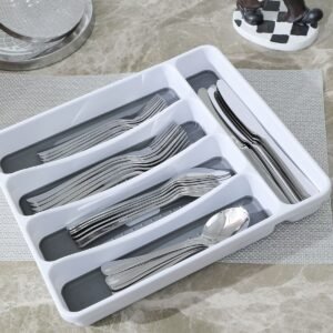 SET DE CUBIERTOS CON PORTA CUBIERTOS PLATEADO / JA3268-SILVER / FS006