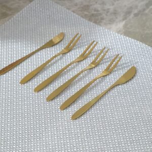 SET DE CUBIERTOS PARA PIQUEOS DORADO / JA3269-GOLD / FS006