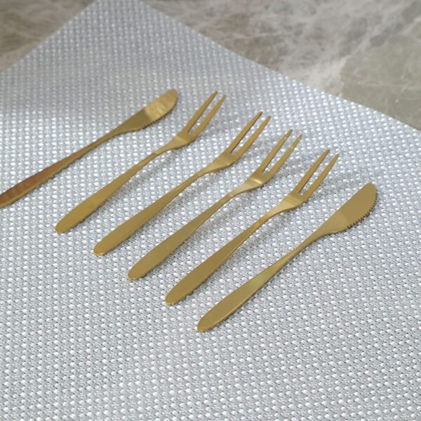 SET DE CUBIERTOS PARA PIQUEOS DORADO / JA3269-GOLD / FS006