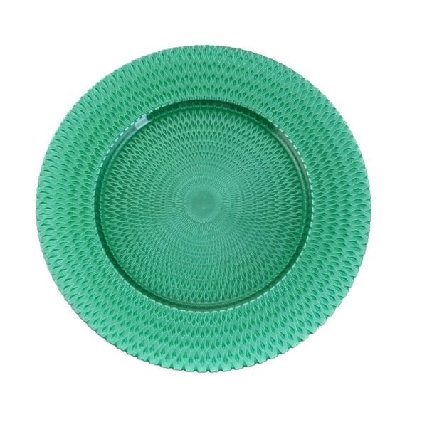 PLATO BASE DE VIDRIO VERDE / JA3293-GREEN / FS006
