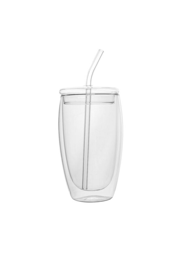 VASO DOBLE FONDO CON SORBETE DE VIDRIO / JA3369 / FS006 - Image 2