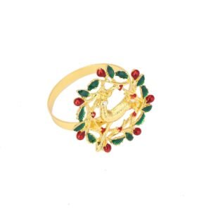SET DE ANILLOS DE SERVILLETA NAVIDEÑO DE RENO / JA3422 / FS006