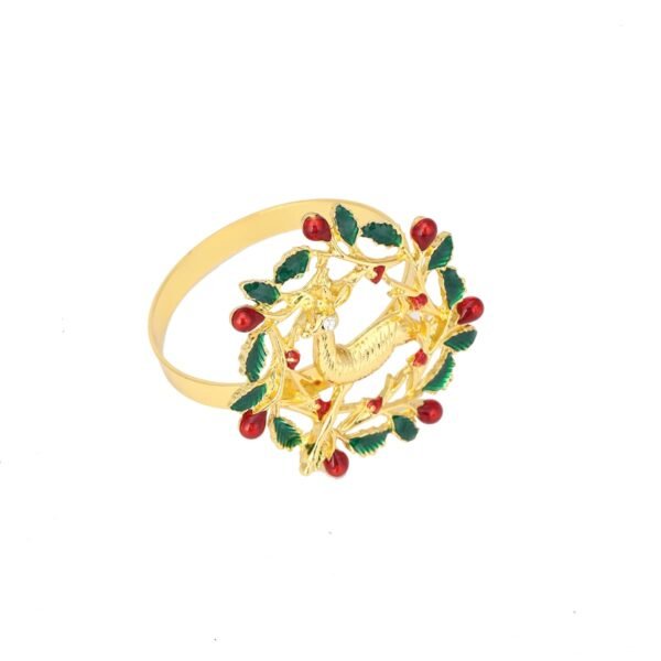 SET DE ANILLOS DE SERVILLETA NAVIDEÑO DE RENO / JA3422 / FS006