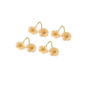 SET DE 4 ANILLOS PARA SERVILLETA FLOR DORADA / JA3430 / FS006