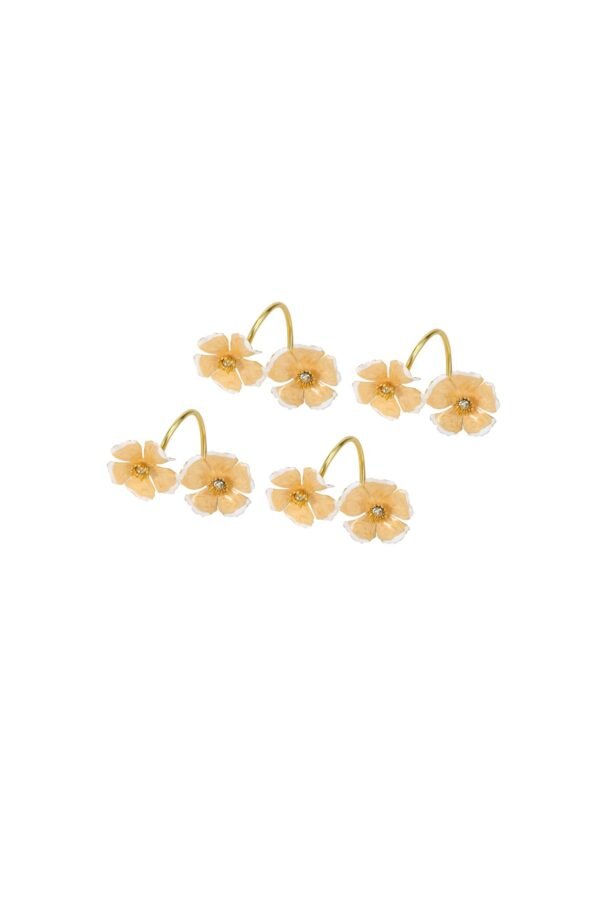 SET DE 4 ANILLOS PARA SERVILLETA FLOR DORADA / JA3430 / FS006