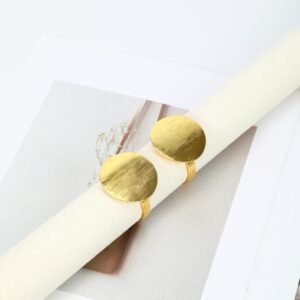 SET DE 4 ANILLOS PARA SERVILLETA TIPO BOTON / JA3434-GOLD / FS006