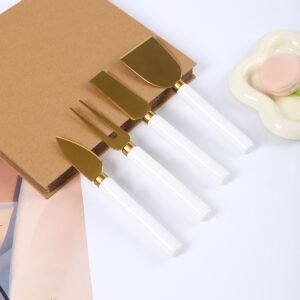 UTENSILIOS PARA QUESO BLANCO CON DORADO / JA3440 / FS006