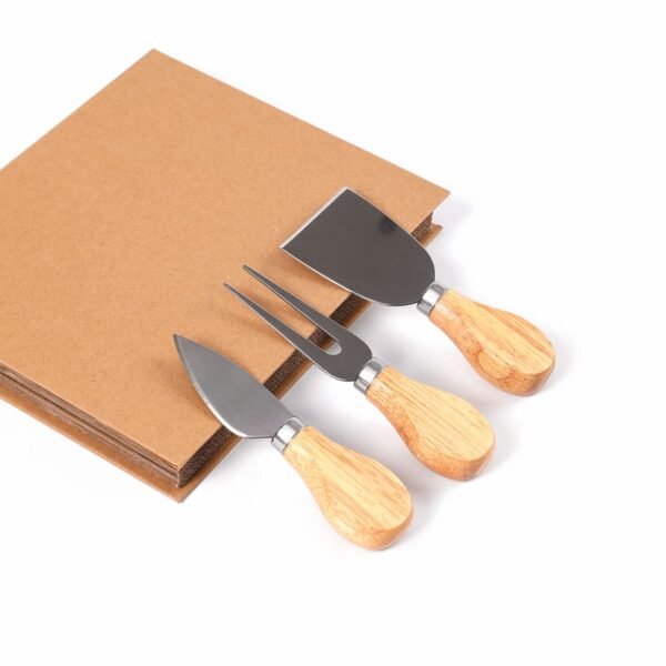 SET DE 3 UTENSILIOS PARA QUESO PLATEADO / JA3445 / FS006 - Image 2
