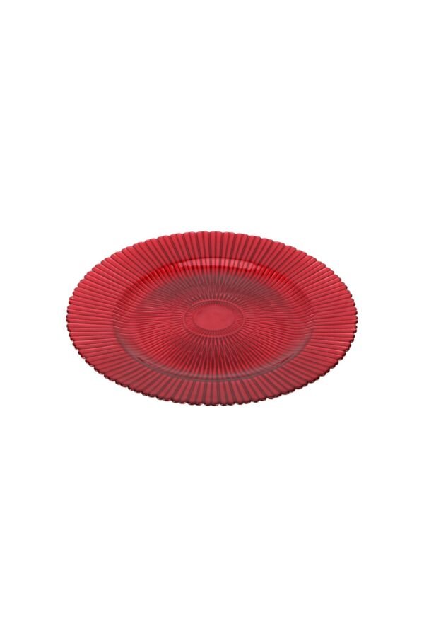 PLATO BASE DE VIDRIO ROJO / JA3455 / FS006