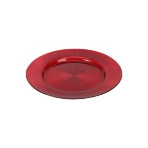 PLATO BASE DE VIDRIO ROJO / JA3456 / FS006
