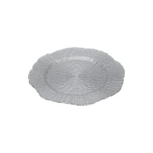 PLATO BASE DE VIDRIO PLATEADO / JA3459 / FS006