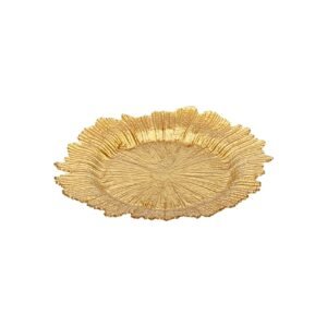 PLATO BASE DE VIDRIO DORADO / JA3461 / FS006