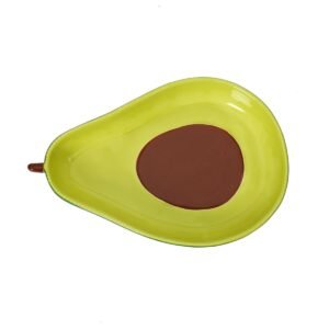 PLATO VERDE EN FORMA DE AGUACATE / JA3471 / FS006