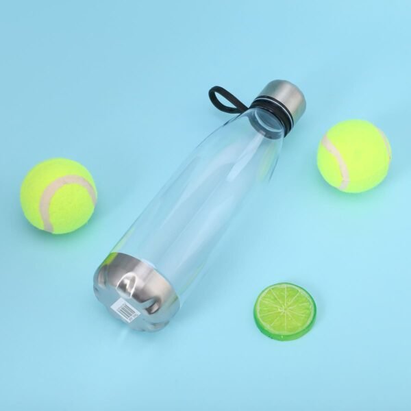 BOTELLA PLASTICA TRANSPARENTE CON BASE Y TAPA / JA3497 / FS006