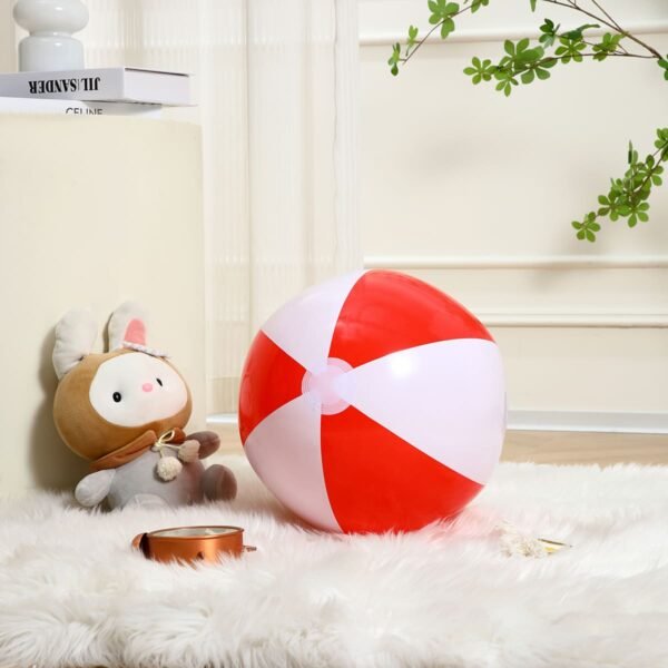 PELOTA PARA PLAYA ROJA CON BLANCO / JA3590-RED / FS006
