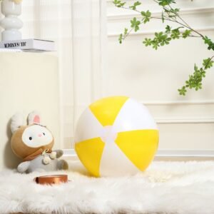 PELOTA PARA PLAYA AMARILLA CON BLANCO / JA3590-YELLOW / FS006