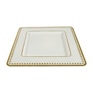 PLATO DECORATIVO DE PLÁSTICO BLANCO / YL6-011 / FS006