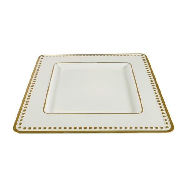PLATO DECORATIVO DE PLÁSTICO BLANCO / YL6-011 / FS006
