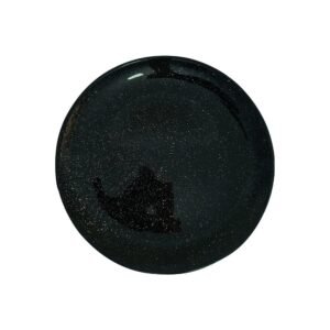 PLATO POSTRE DE VIDRIO NEGRO / YL9-42BLACK / FS006
