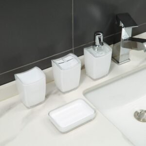 SET DE BAÑO PLASTICO DE 4 PIEZAS / JA2425 / FS006