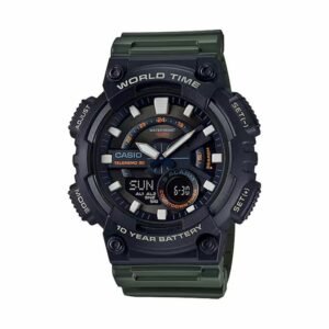 Reloj Casio Análogo Digital Verde Militar/Negro-AEQ-110W-3AVDF/FS0010 DEPORTIVO