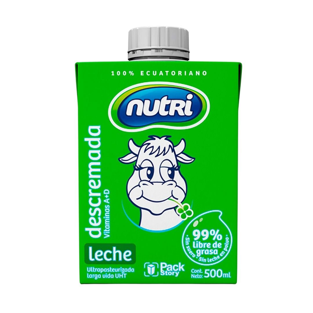 Leche Descremada Nutri Cartón 500 ml / FS0011