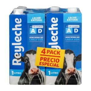 Pack 4 Uds Leche Entera Reyleche Cartón 1L / FS0011