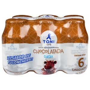 Pack 6 und. Leche Semidescremada Toni Chiqui Chocolatada 135 ml / FS0011