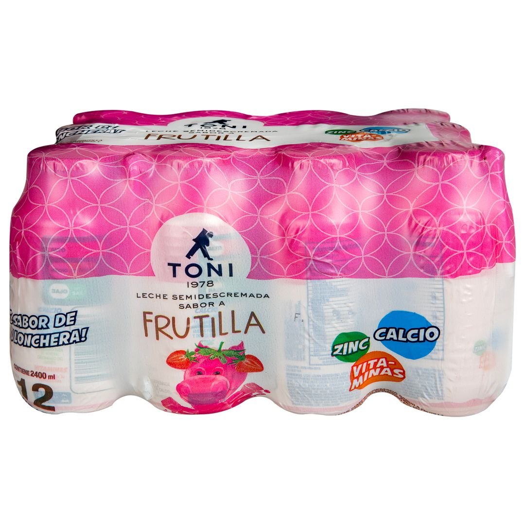 Pack 12 und. Leche Semidescremada Toni 200 ml / FS0011