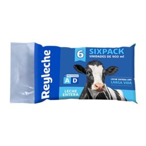 Pack 6 Uds Leche Reyleche Entera Funda 900ml / FS0011