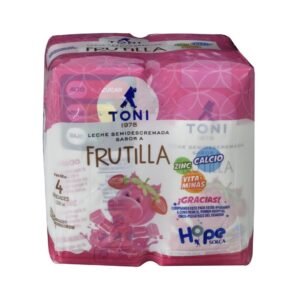 Pack 4 und. Leche Semidescremada Toni Frutilla Cartón 200 ml / FS0011