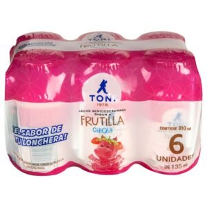 Pack 6 und. Leche Semidescremada Toni Chiqui Frutilla 135 ml / FS0011