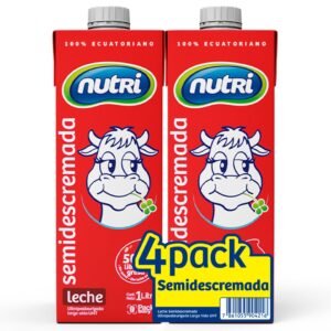 Pack 4 Uds Leche Nutri Semidescremada Cartón 1L / FS0011