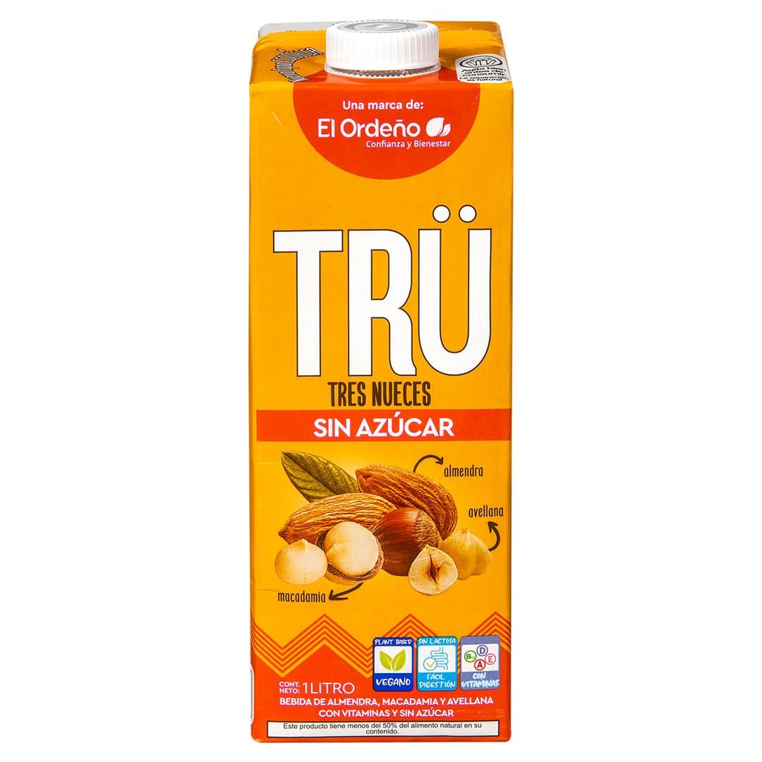 Leche Tres Nueces Tru Sin Azúcar 1L / FS0011