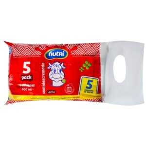 Pack 5 Uds Leche Nutri Semidescremada UHT en Funda 900ml / FS0011
