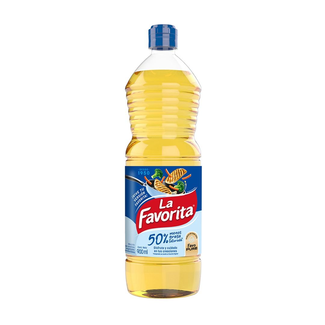 Aceite La Favorita 50% Menos Grasa 900 ml / FS0011