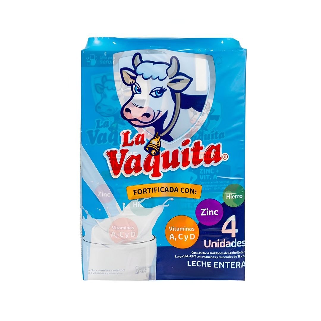 Pack 4 Uds Leche La Vaquita Entera 1 L / FS0011