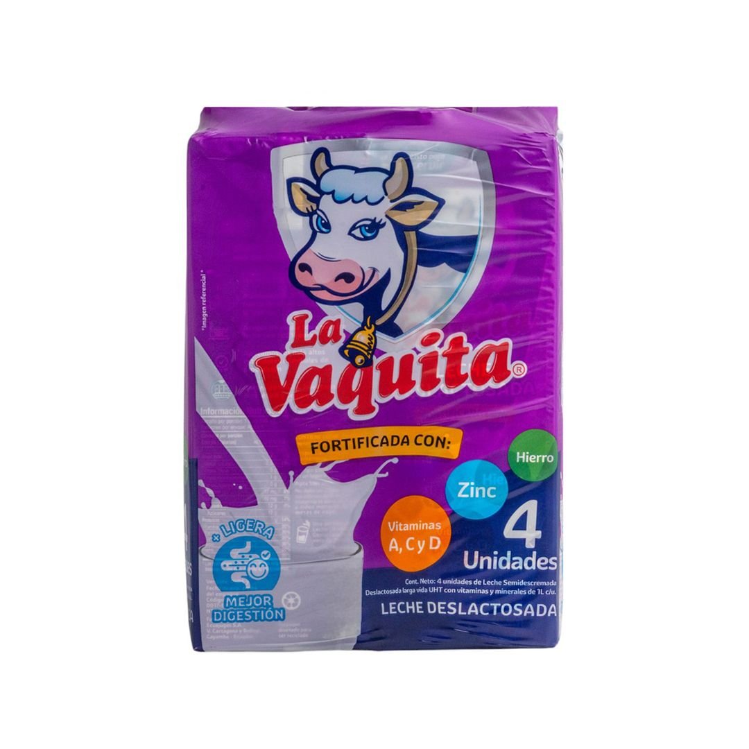Pack 4 Uds Leche Deslactosada La Vaquita 1 L / FS0011
