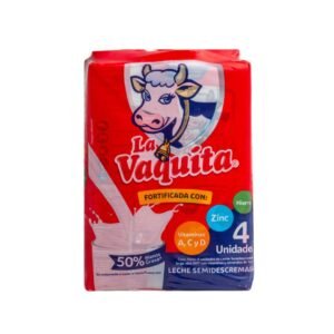 Pack 4 Uds Leche Semidescremada La Vaquita 1 L / FS0011
