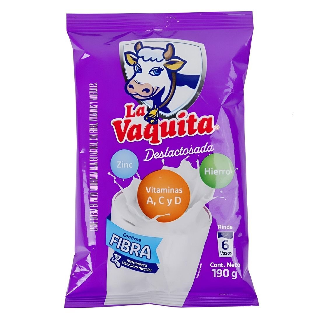 Leche Deslactosada en Polvo La Vaquita 190 g / FS0011