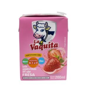 Leche Semidescremada La Vaquita Fresa 200 ml / FS0011
