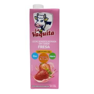 Leche Semidescremada La Vaquita Fresa 1 L / FS0011