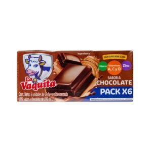 Pack 6 und. Leche Semidescremada La Vaquita Chocolate 200 ml / FS0011